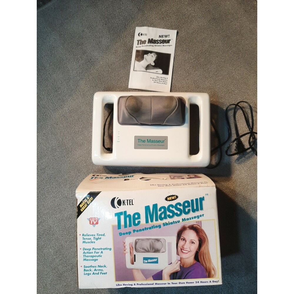 Vintage 1993 The Masseur Deep Penetrating  Shiatsu Massager As Seen On TV in Box